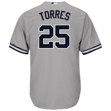Load image into Gallery viewer, Gleyber Torres New York Yankees Majestic Official Cool Base Player Jersey - Gray