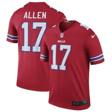 Load image into Gallery viewer, Josh Allen Nike Buffalo Bills Color Rush Legend Jersey - Red