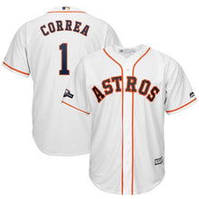 Load image into Gallery viewer, Carlos Correa Houston Astros Majestic 2019 Postseason Official Cool Base Player Jersey - White
