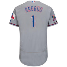 Load image into Gallery viewer, Elvis Andrus Texas Rangers Majestic Alternate Collection Flex Base Player Jersey – Royal/Gray