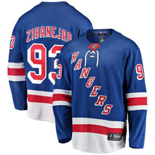 Load image into Gallery viewer, Mika Zibanejad New York Rangers Fanatics Branded Home Breakaway Player Jersey - Blue