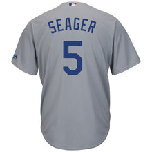 Load image into Gallery viewer, Corey Seager Los Angeles Dodgers Majestic Road Official Cool Base Replica Player Jersey - Gray