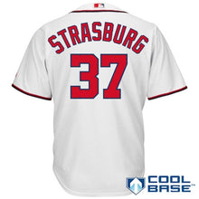 Load image into Gallery viewer, Stephen Strasburg Washington Nationals Majestic Official Cool Base Player Jersey - White