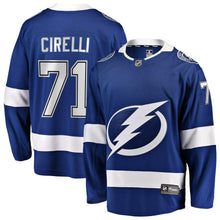 Load image into Gallery viewer, Anthony Cirelli Tampa Bay Lightning Fanatics Branded Home Breakaway Player Jersey - Blue
