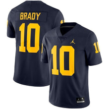 Load image into Gallery viewer, Tom Brady Michigan Wolverines Jordan Brand Alumni Football Jersey - Navy