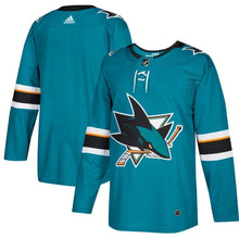 Load image into Gallery viewer, San Jose Sharks adidas Home Blank Jersey - Teal