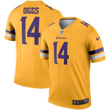 Load image into Gallery viewer, Stefon Diggs Minnesota Vikings Nike Inverted Legend Jersey - Gold