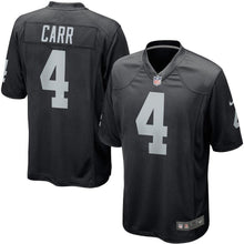 Load image into Gallery viewer, Derek Carr Oakland Raiders Nike Game Jersey - Black