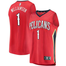 Load image into Gallery viewer, Zion Williamson New Orleans Pelicans Fanatics Branded 2019 NBA Draft First Round Pick Fast Break Jersey Red - Statement Edition