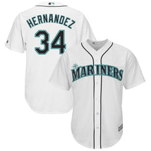 Load image into Gallery viewer, Felix Hernandez Seattle Mariners Majestic Cool Base Player Jersey - White -