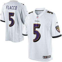 Load image into Gallery viewer, Joe Flacco Baltimore Ravens Nike Limited Jersey - White with all White Collar