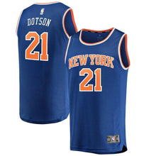 Load image into Gallery viewer, Damyean Dotson New York Knicks Fanatics Branded Fast Break Road Player Jersey Royal - Icon Edition