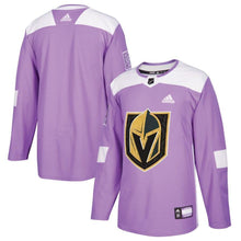 Load image into Gallery viewer, Vegas Golden Knights adidas 2018 Hockey Fights Cancer Blank Practice Jersey - Purple