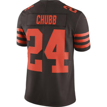 Load image into Gallery viewer, Nick Chubb Cleveland Browns Nike Color Rush Vapor Limited Jersey - Brown