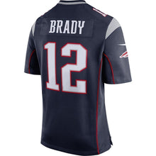 Load image into Gallery viewer, Tom Brady New England Patriots Nike Super Bowl LII Bound Game Jersey - Navy