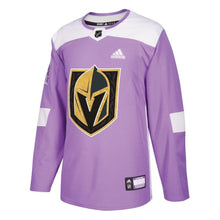 Load image into Gallery viewer, Vegas Golden Knights adidas 2018 Hockey Fights Cancer Blank Practice Jersey - Purple