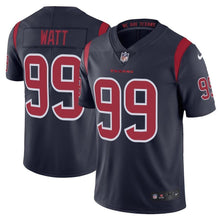 Load image into Gallery viewer, J.J. Watt Houston Texans Nike Vapor Untouchable Color Rush Limited Player Jersey - Navy