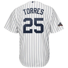 Load image into Gallery viewer, Gleyber Torres New York Yankees Majestic 2019 Postseason Official Cool Base Player Jersey - White/Navy
