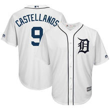 Load image into Gallery viewer, Nick Castellanos Detroit Tigers Majestic Home Cool Base Player Jersey – White