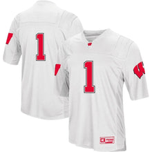 Load image into Gallery viewer, Wisconsin Badgers Colosseum Football Jersey - White