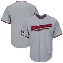 Load image into Gallery viewer, Minnesota Twins Majestic 2019 Postseason Road Official Cool Base Team Jersey - Gray