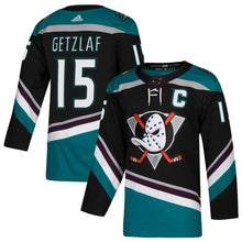 Load image into Gallery viewer, Ryan Getzlaf Anaheim Ducks adidas Alternate Player Jersey - Black/Teal