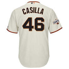 Load image into Gallery viewer, Santiago Casilla San Francisco Giants Majestic World Series Champions Cool Base Jersey - Cream