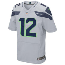 Load image into Gallery viewer, 12s Seattle Seahawks Nike Elite Jersey - Gray