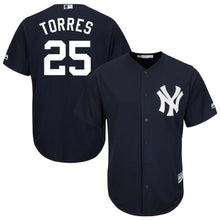 Load image into Gallery viewer, Gleyber Torres New York Yankees Majestic Alternate Official Cool Base Jersey - Navy