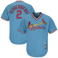 Load image into Gallery viewer, Red Schoendienst St. Louis Cardinals Majestic Cooperstown  Jersey – Light Blue