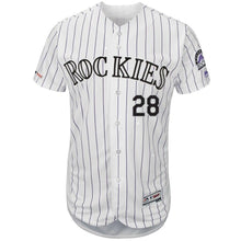 Load image into Gallery viewer, Nolan Arenado Colorado Rockies Majestic Home Collection Flex Base Player Jersey - White/Purple