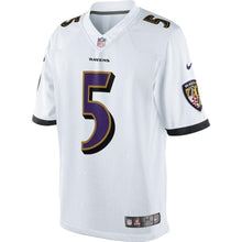 Load image into Gallery viewer, Joe Flacco Baltimore Ravens Nike Limited Jersey - White with all White Collar