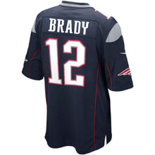 Load image into Gallery viewer, Tom Brady New England Patriots Nike Game Jersey - Navy Blue