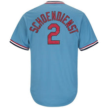 Load image into Gallery viewer, Red Schoendienst St. Louis Cardinals Majestic Cooperstown  Jersey – Light Blue