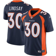 Load image into Gallery viewer, Phillip Lindsay Denver Broncos Nike Vapor Limited Jersey - Navy