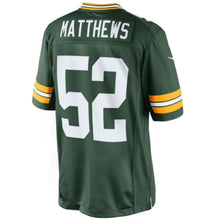 Load image into Gallery viewer, Clay Matthews Green Bay Packers Nike Team Color Limited Jersey - Green