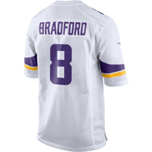 Load image into Gallery viewer, Sam Bradford Minnesota Vikings Nike Game Jersey - White
