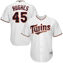 Load image into Gallery viewer, Phil Hughes Minnesota Twins Majestic Official Cool Base Player Jersey - White