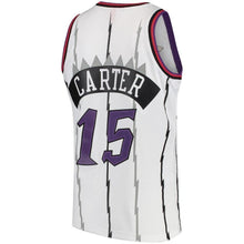 Load image into Gallery viewer, Vince Carter Toronto Raptors Mitchell &amp; Ness 1997-98 Hardwood Classics Swingman Jersey - White/Purple