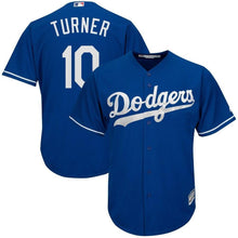 Load image into Gallery viewer, Justin Turner Los Angeles Dodgers Majestic Fashion Official Cool Base Player Replica Jersey - Royal
