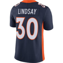 Load image into Gallery viewer, Phillip Lindsay Denver Broncos Nike Vapor Limited Jersey - Navy