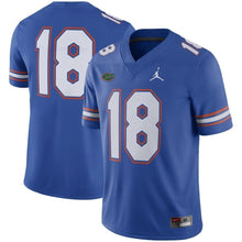 Load image into Gallery viewer, #18 Florida Gators Jordan Brand 2018 Game Football Jersey - Royal