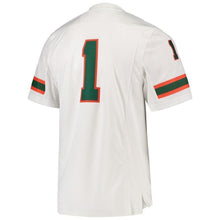 Load image into Gallery viewer, Miami Hurricanes adidas Team Premier Football Jersey - White