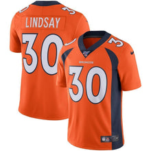 Load image into Gallery viewer, Phillip Lindsay Denver Broncos Nike NFL 100 Vapor Limited Jersey - Orange
