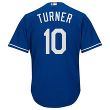 Load image into Gallery viewer, Justin Turner Los Angeles Dodgers Majestic Fashion Official Cool Base Player Replica Jersey - Royal
