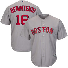 Load image into Gallery viewer, Andrew Benintendi Boston Red Sox Majestic Road Official Cool Base Replica Player Jersey - Gray