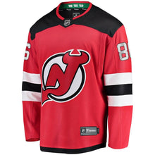 Load image into Gallery viewer, Jack Hughes New Jersey Devils Fanatics Branded Breakaway Player Jersey - Red