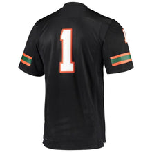 Load image into Gallery viewer, Miami Hurricanes adidas Team Premier Football Jersey - Black