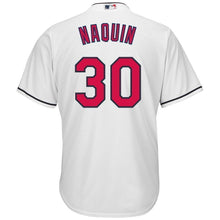 Load image into Gallery viewer, Tyler Naquin Cleveland Indians Majestic Home Cool Base Jersey - White