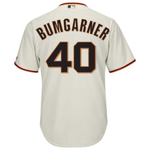 Load image into Gallery viewer, Madison Bumgarner San Francisco Giants Majestic Cool Base Player Jersey - Cream